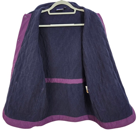 Vintage 1991 Patagonia Quilted Chore Barn Jacket Womens 10 Purple USA Made RARE - Picture 6 of 9